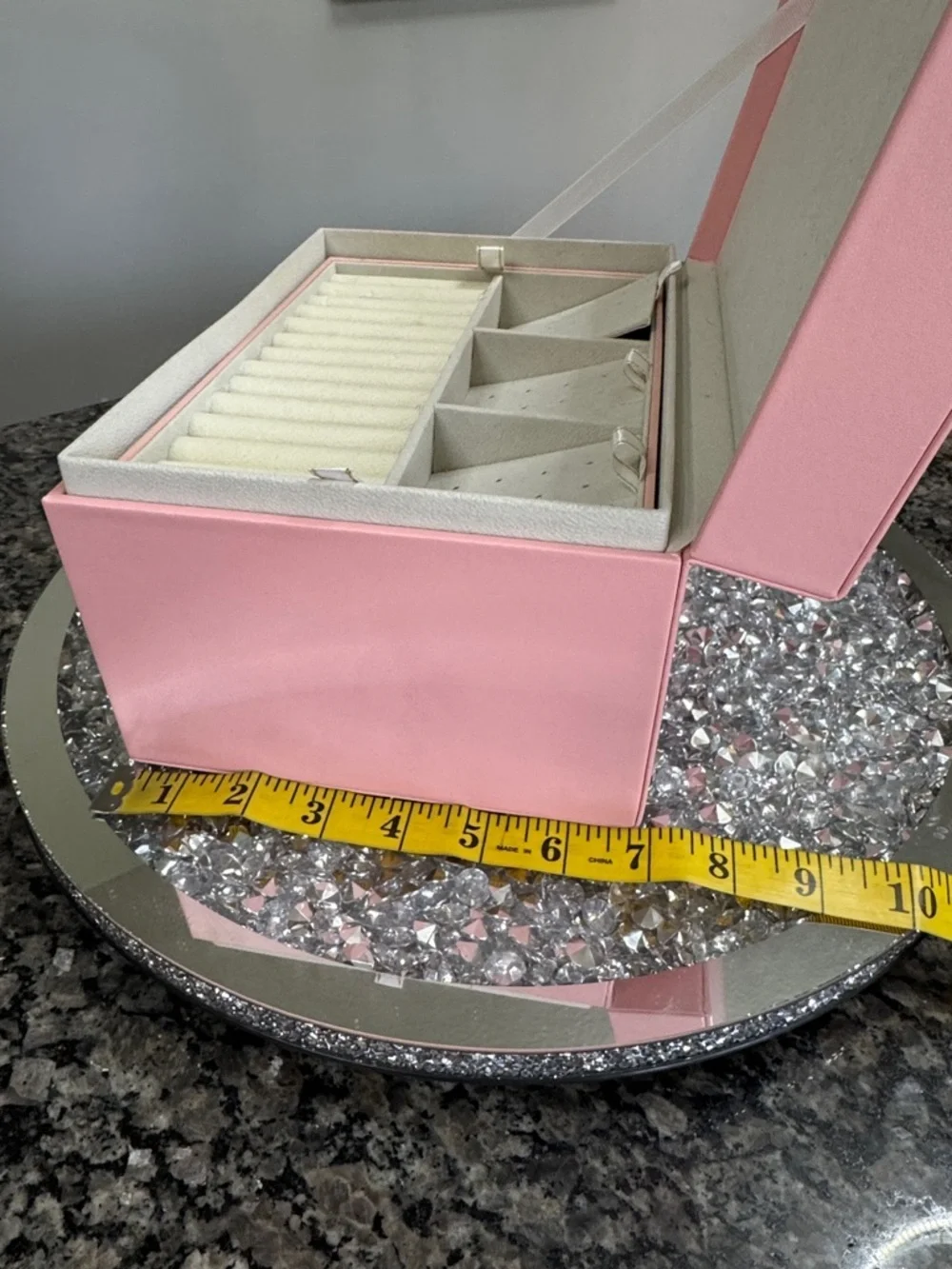 Pink Jewelry Box Storage Organizer - Elegant Jewelry Case